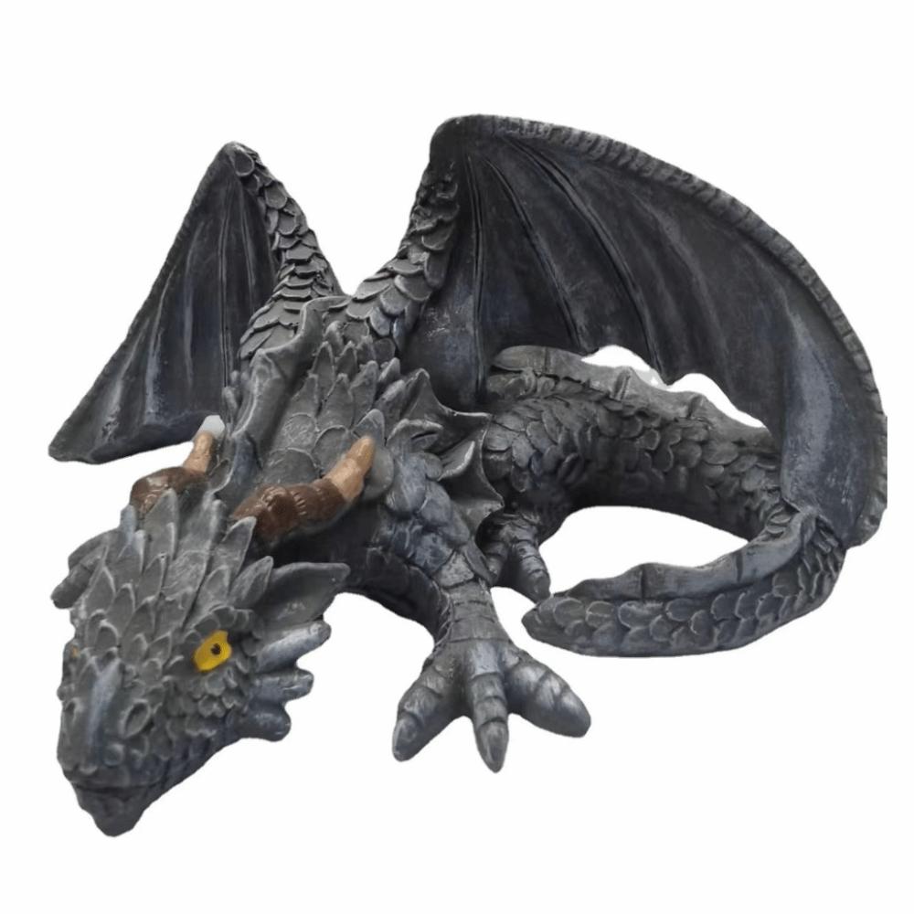 Resin Black Dragon Sculpture Gothic Dragon Decoration Dark Fantasy Dragon Ornaments  Gifts