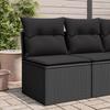 VidaXL Garden Chair Without Armrests with Cushions, Seat with Cover, Outdoor Patio Balcony Terrace Furniture, Black 365984