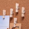 20Pcs/Box DIY Wooden Clip Push Pins Reusable Pushpins with Clips Decorative Studs  Stationery