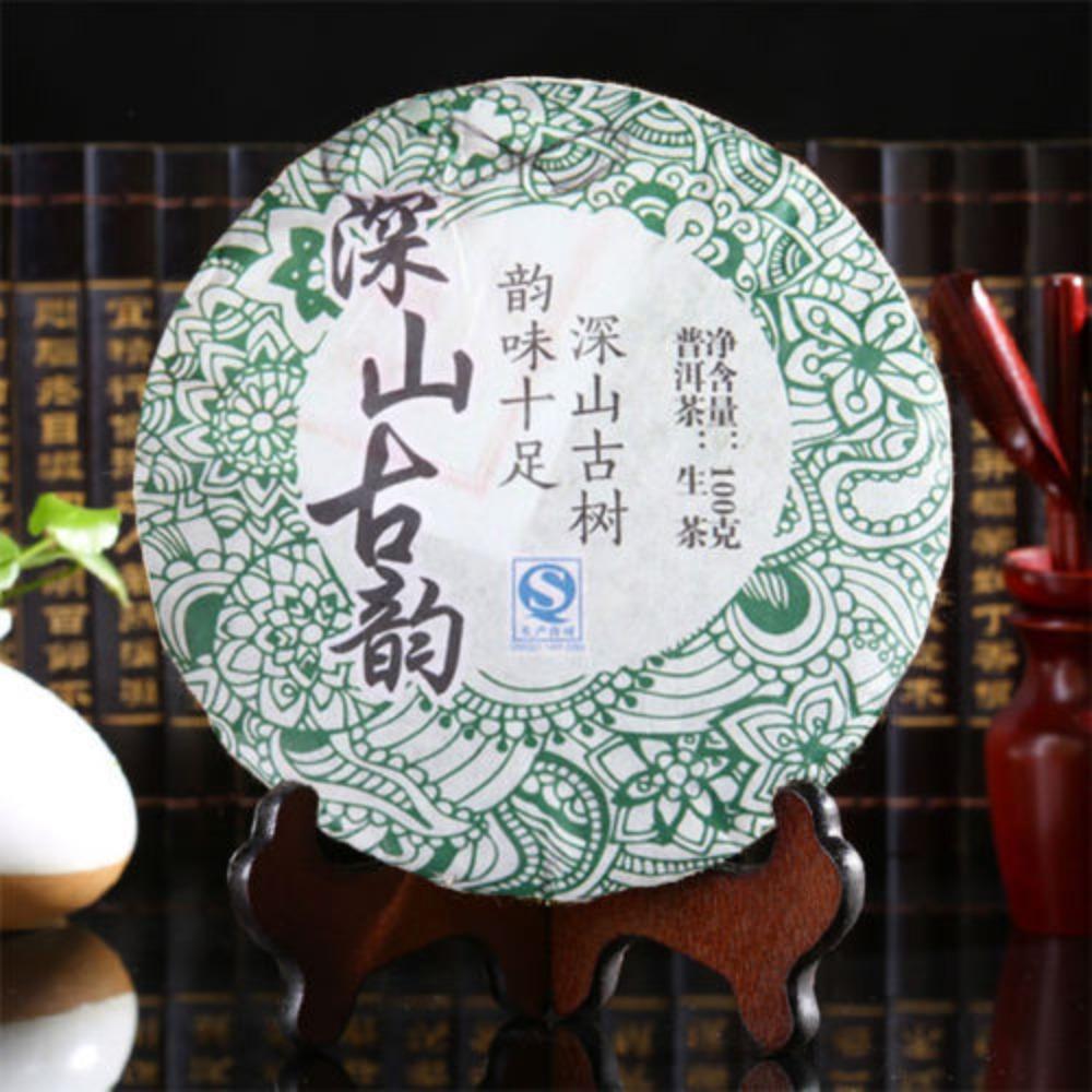 100g Raw Pu er Tea Cake Yunnan Sheng Puerh Health Tea Loose Weight Gift