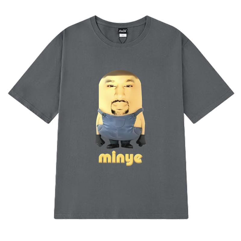 Hot Rapper Kanye West Minye Funny Meme Printed T Shirt Men Women Harajuku Hip Hop Streetwear Unisex Cotton Short Sleeve T-shirts
