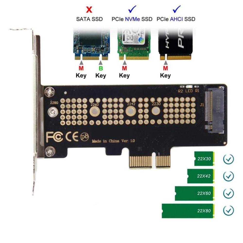 Bracket Included M.2 NGFF Adapter 2230 2242 2260 2280 PCIe Adapter Card NVME To PCIe Desktop PC