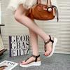 Plus Size Bohemian Style Flat Sandals for Women Summer Casual Comfortable Beach Shoes Femme Soft Boottom Footwear Shoes