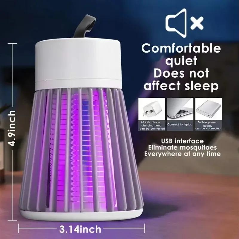 UV Lampa na komáry Elektrický šok Lampa na hubení komárů USB Nabíjení Lampa proti komárům Lampa pro hubení škůdců Lapač much Hubič hmyzu