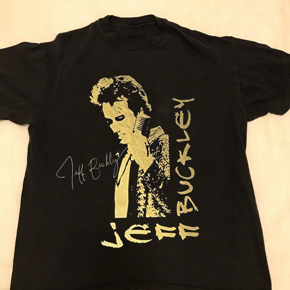 Винтажная футболка Jeff Buckley Singer For Fans Хлопок Черный Все размеры Унисекс Футболка SE334 Унисекс Футболка XXXL
