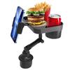 3 In 1 Car Cup Holder With Food Tray Phone Mount 360 Degree Rotation Tray Auto Food Table Tray With Solid Base For Car Interior