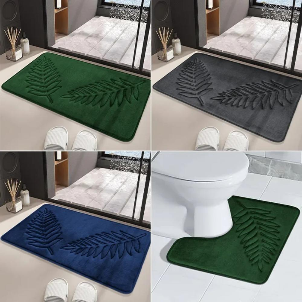 Toilet Pc 1 Cotton Memory Floor Mat Bathroom Absorbent Nonslip Mat Living Room Bedroom Kitchen Entry Carpet Bathroom Rug