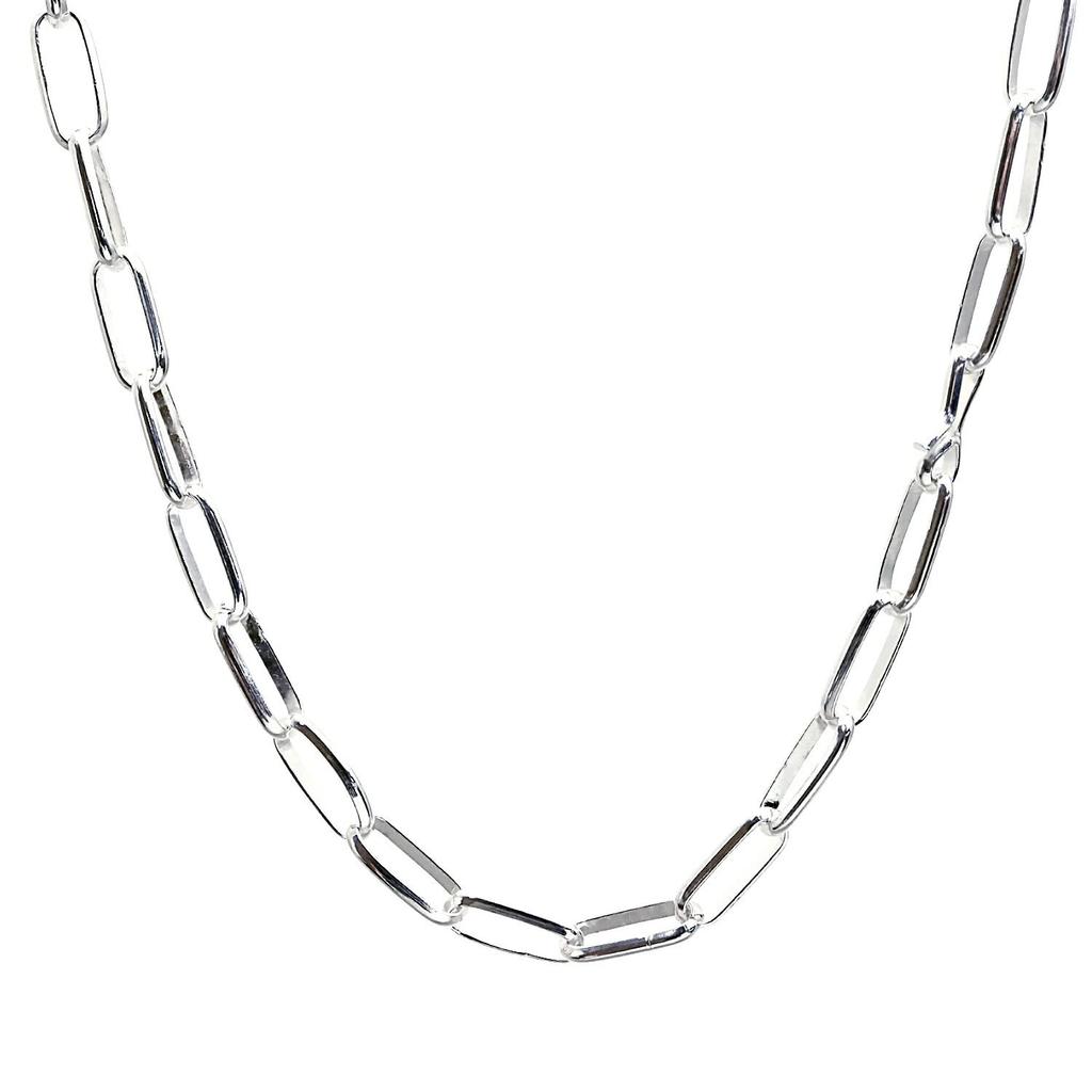 Sears Navajo Chain Silver SV 60cm Necklace, 925, 5.5mm Wide, Long, SNJ180-60