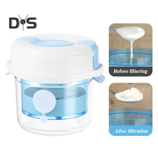 Yogurt Strainer with Transparent Container Ultra Fine Mesh Filter BPA Free Homemade Cheese Strainer for Homemade Greek Yogurt Sauces