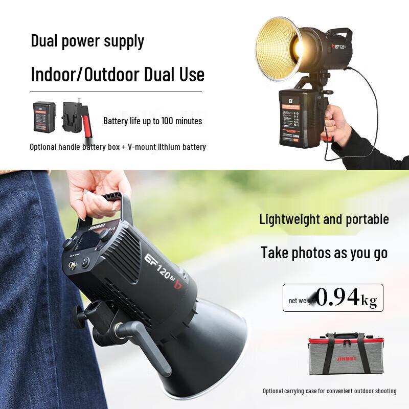 JINBEI EF-120BI Bi-Color LED Continuous Video & Photography Light