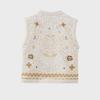 2023 Autumn/Winter Ethnic Style Retro Print Velvet Slim Fit Vest Jacket