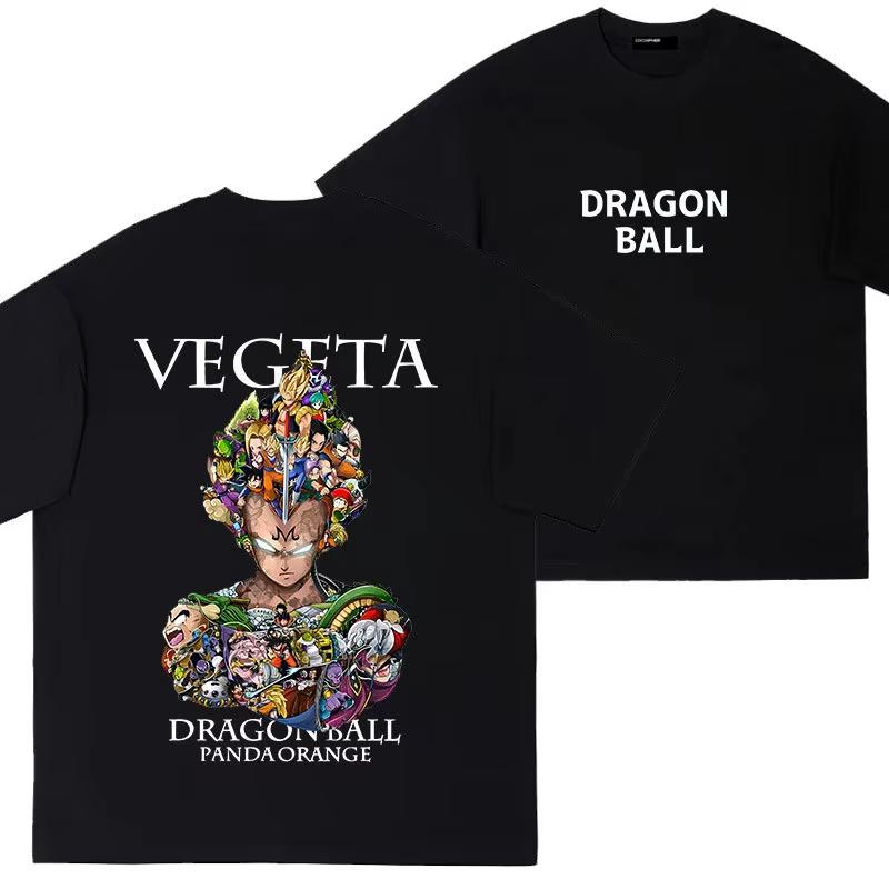 

2026 Summer Dragon Ball Retro Pure Cotton Fitness Tshirt Unisex Oversized Shortsleeved Relaxing and Comfortable New Cotton Tshirt S