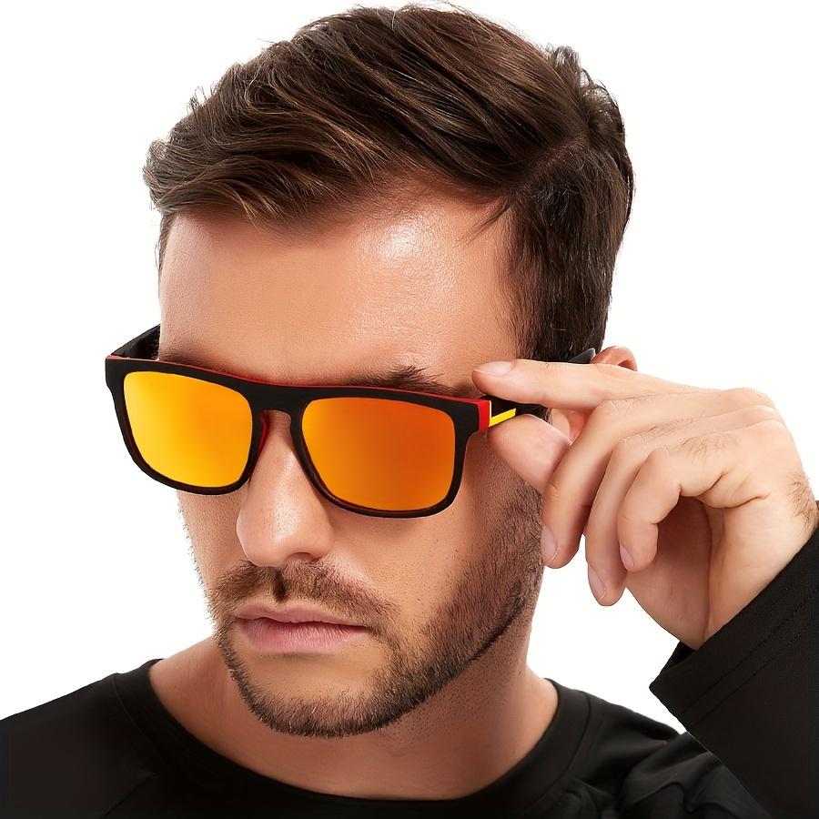 Vintage Square Frame Fashion Glasses for Men & Women Lightweight Durable Plastic Eyewear for Driving, Classic Retro Style with Full-Rim Frame
