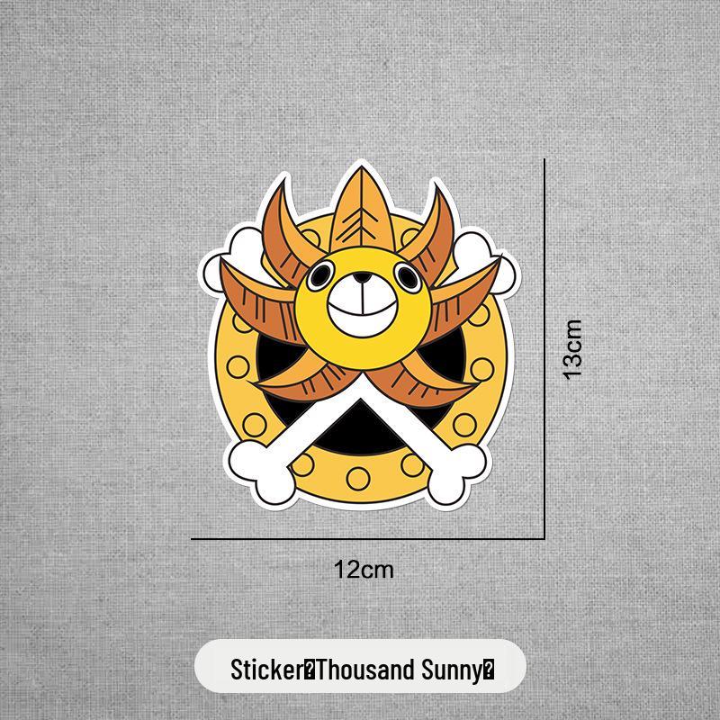 One Piece Anime Stickers: Luffy, Pirate Ship, Sanji Car Scratch Covers