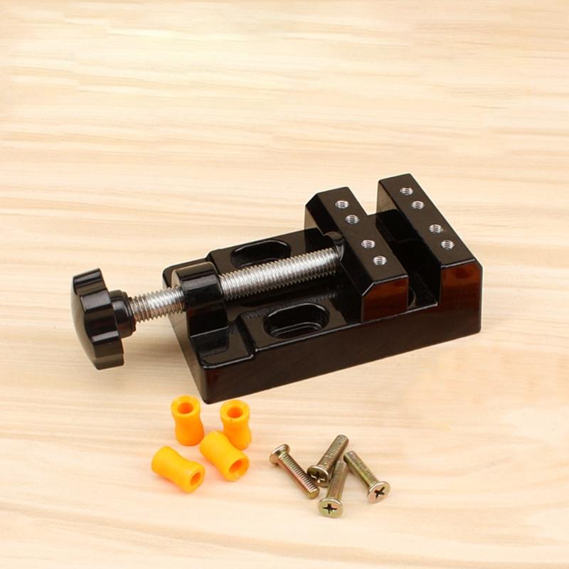 Aluminum Mini Table Vise Jaw Carving Bench Clamp Drill Press Vice Micro Clip Adjustable Flat Pliers DIY Jewelry Tools