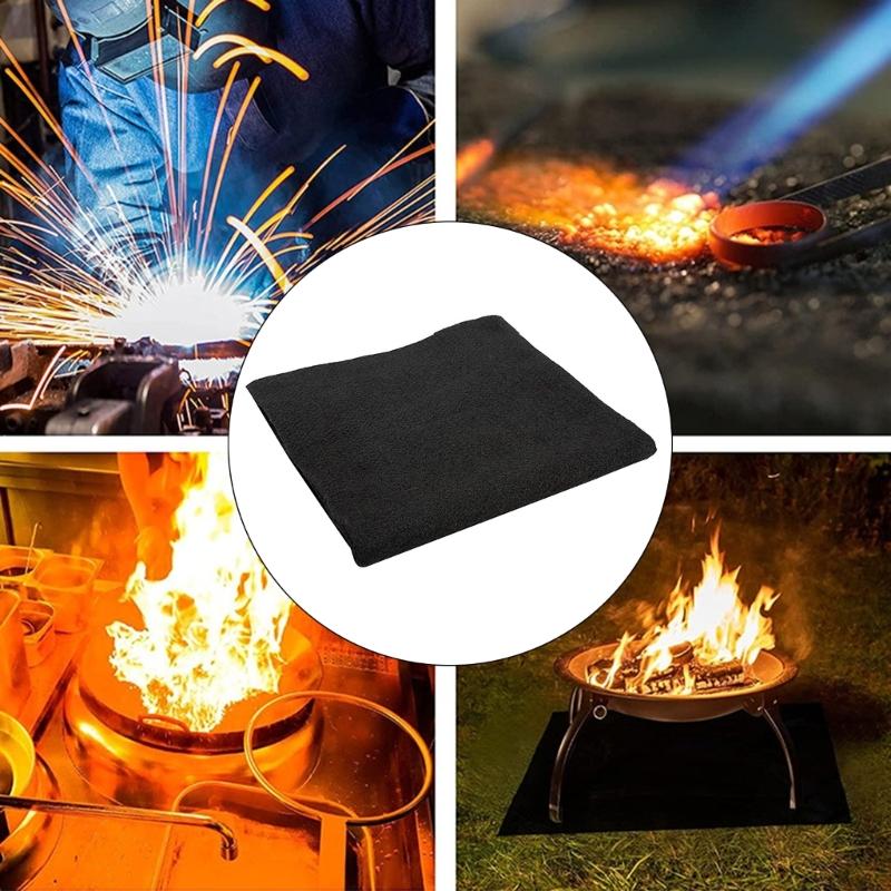 High Temp Carbon Felt Fiber Welding Blanket Plumbing Heat Sink Slag Fire Auto