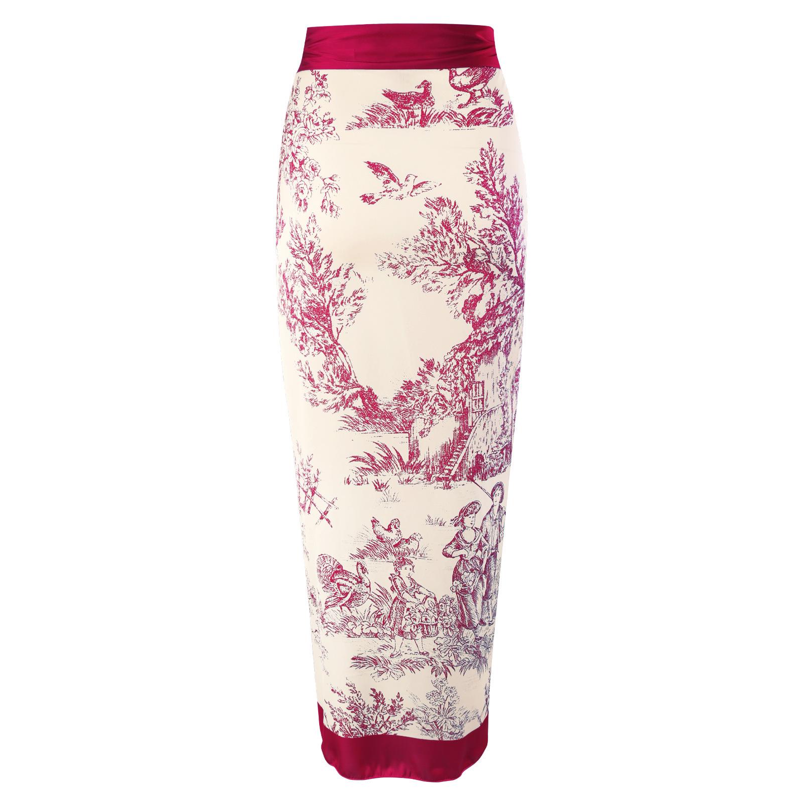 

2023 Retro Print Women s Swimwear: One-Piece Swimsuit and Bikini with Sun Protection Long Dress - Two-Piece Set One Size