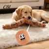Noise-making Dog Toy Squeaky Plush Toy, Long Sausage Shape Chew with BB Sound, Built-in Squeaker Durable Bite Resistant for Small Medium Dogs,