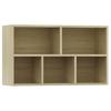 Bookshelf Sideboard Sonoma Oak 50 x 25 x 80 cm Particleboard