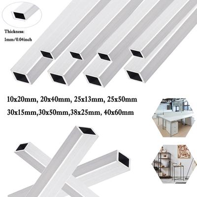 1Pcs 1mm Thick 304 Stainles Steel Rectangular Tube 250mm Length Metal Pipe Hollow Section for DIY Fabrication