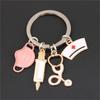 Nurse Doctor Mask Keychain Medical Paramedic Key Ring Nurse Day Accessories