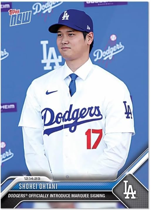 Topps Now Shohei Ohtani Los Angeles Dodgers Joining Press Conference Commemorative Card OS-23