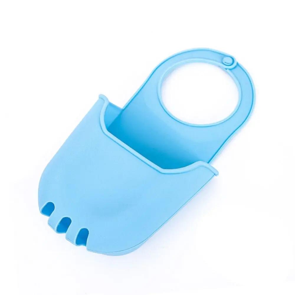 1 PCS Folding PVC Plastic Soap Dish Creative Candy Colors Sink Hanging Storage Bag Durable Faucet Sponge Holder