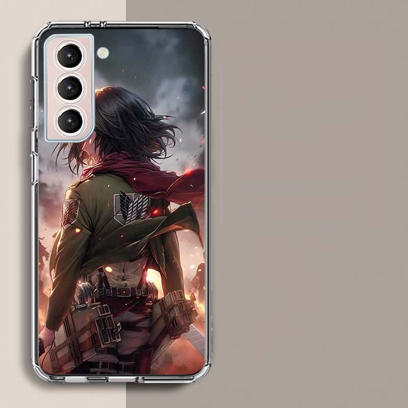 

Character MIKASA Phone Case For Samsung Galaxy S25 Edge S24 S23 FE S21 S20 S10 Plus S22 S26 Ultra Cover Clear Cases TPU Capa She Samsung S25