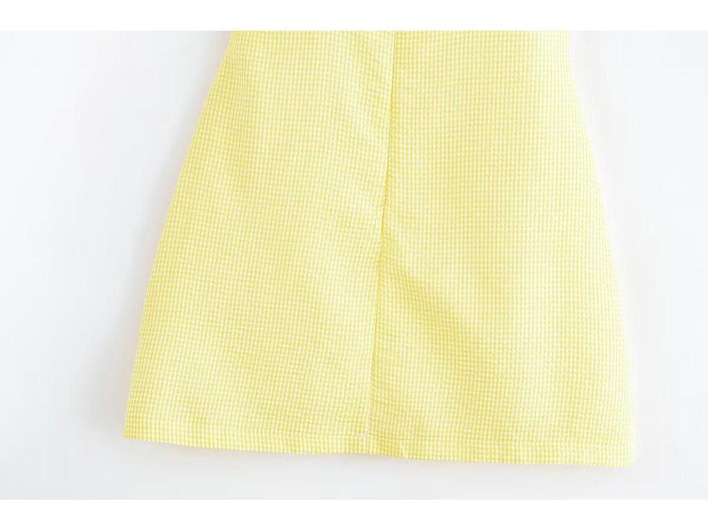 Women's 2025 Summer Plaid Spaghetti Strap Dress