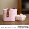Pink Flower Petal Chinese Style Tea Cup for Personal Use