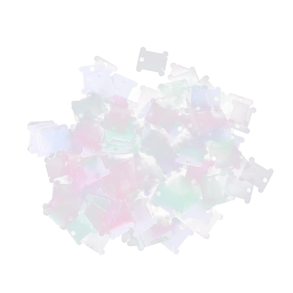 250Pcs Plastic Floss Bobbin Sorting Storage Function 3 Colors Anti Rust Beautiful Practical DIY Sewing Thread Storage