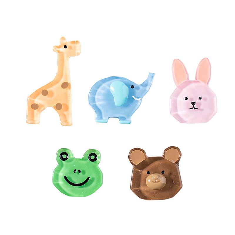 New Cute Cartoon Animal Resin Accessories for DIY: Phone Case Patches & Hair Decorations