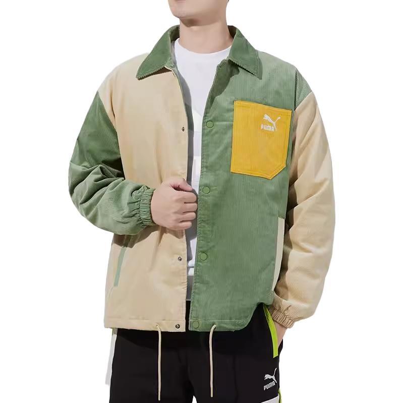 Puma Cord Coach Jacket Green Men's 534752-67