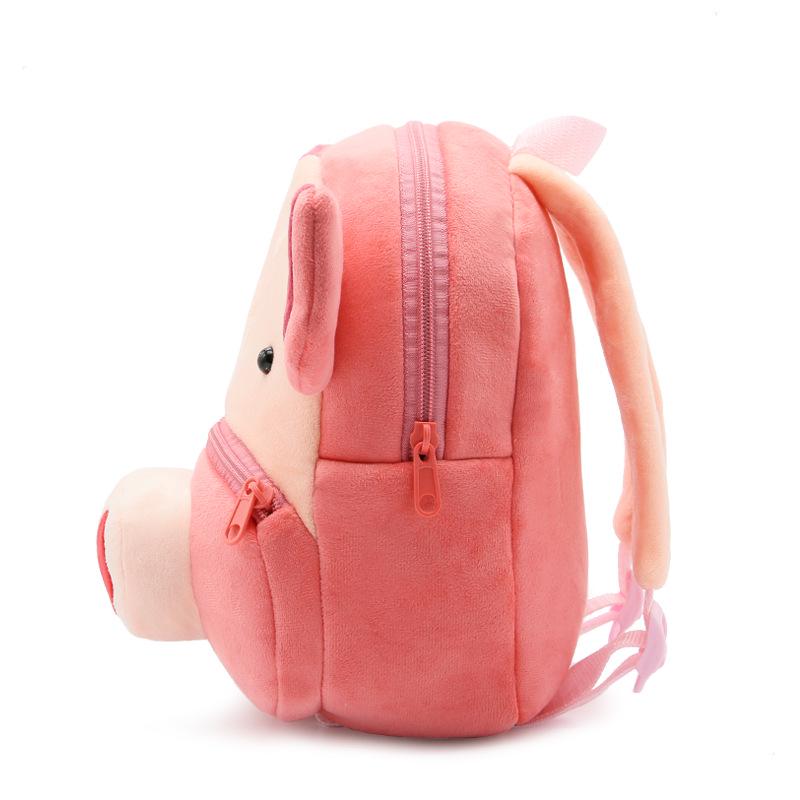 Süße Zoo Kinder Schultasche Rucksack Plüschrucksack Tier Schwein Frühkindliche Bildung Lastenreduzierung Lastenreduzierungsbeutel