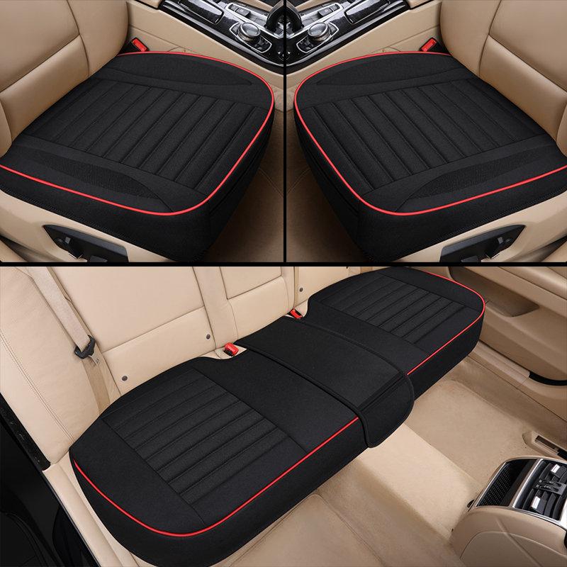 Coprisedile Auto, Cuscino in Lino Stagioni Universale Traspirante Per la Maggior Parte delle Berlina a Quattro Porte e SUV Protezione Ultra-Lusso per Sedile Auto