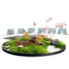 Best-Selling Moss Ornaments: Large Round Hotel Dining Table Centerpiece with Miniature Landscape Theme