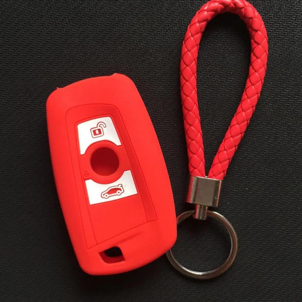 Silicone Car Key Fob Cover Case Holder Keychain Accessories For Bmw F10 F20 F30 Z4 X1 X3 X4 M1 M2 M3 E90 1 2 3 5 7 Series Remote