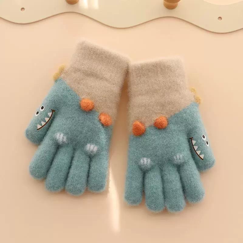Baby Gloves for Winter, Cute and Warm for Toddlers, Boys and Girls, Five-Fingered Plush Gloves for Babies