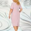 Robe pour femme MODERNE NOUVELLE SAGA Été Manches Courtes Broderie Femme Robes Longues Décontractée Col en V Grandes Tailles Robes