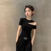 Oversize T Shirt For Women With Embroidery And Round Neck For Spring 2025