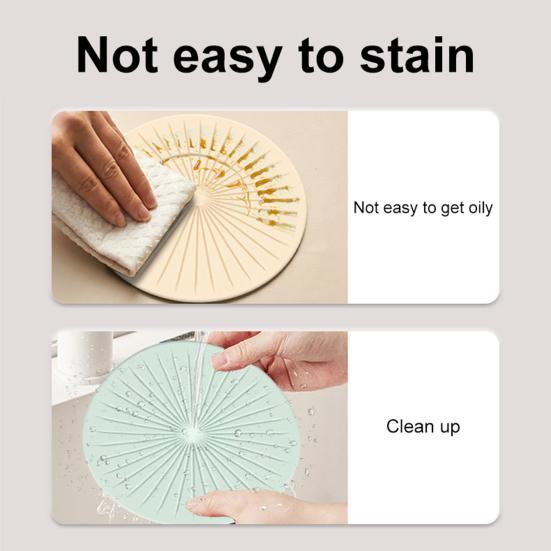 Insulation Pad Heat-resistant Easy Home to Clean Round Food-grade Silicone Restaurant Hotel Dining Table