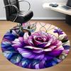 1pc Rose StainedGlass Office Round Area Rug, Indoor Mat Suitable ForOffice, Under Office Chairs Bedroom Living Room Home Decor, Room Deco  D091