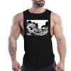 Sommer Erwachsene Männer Fitness Outdoor Rundhals Weste Nuclear Contamination Grafik 2D Druck Mehrfarbig Atmungsaktives Ärmelloses Shirt