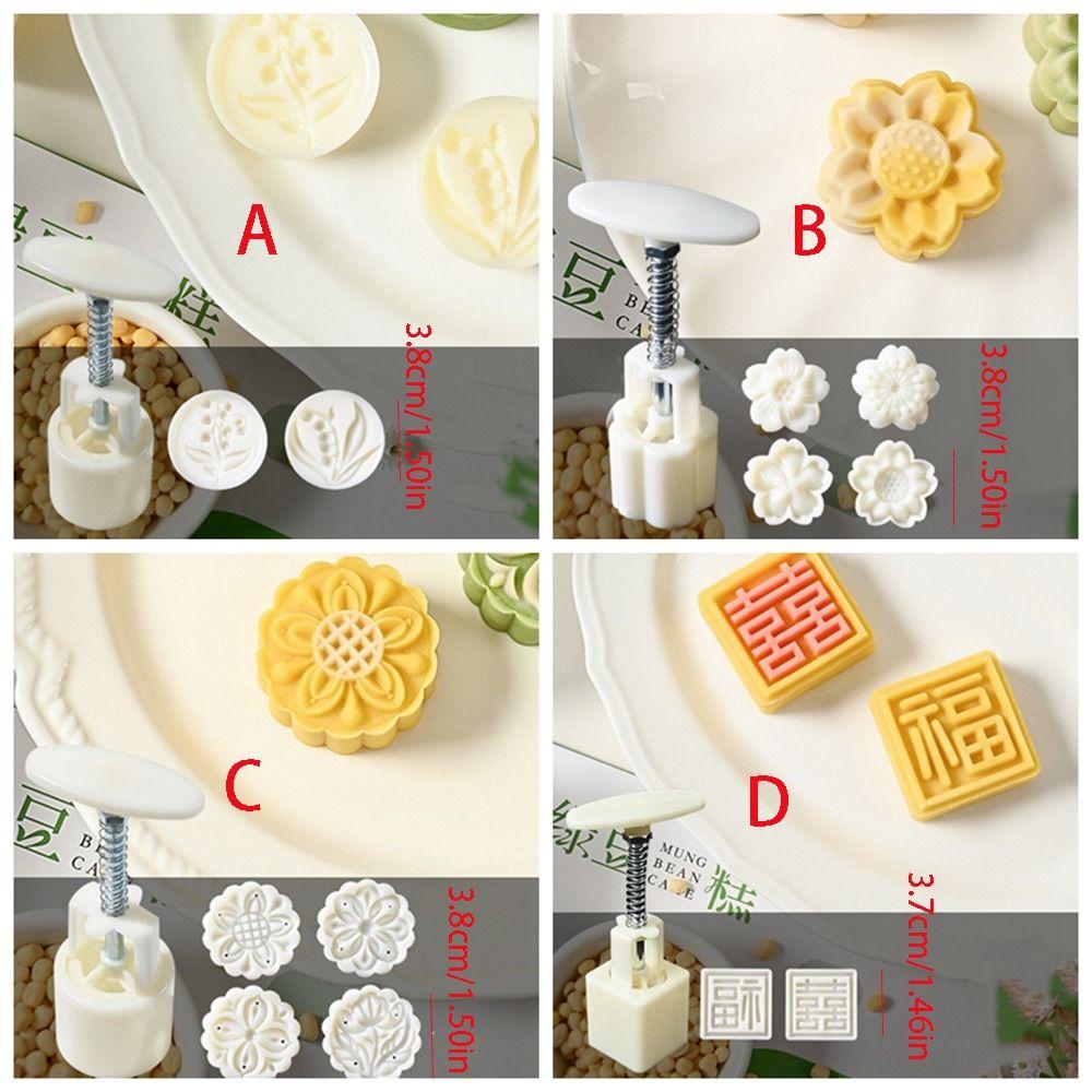 DIY Hand Press Pastry Mold Plastic Moon Cake Maker Baking Tools Moon Cake Mold  Ice Skin Mooncake