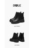 Red Dragonfly Women's British Style Real Leather Winter Boots Thick-Soled Velvet Short Martin Boots, 2024 New Arrivals