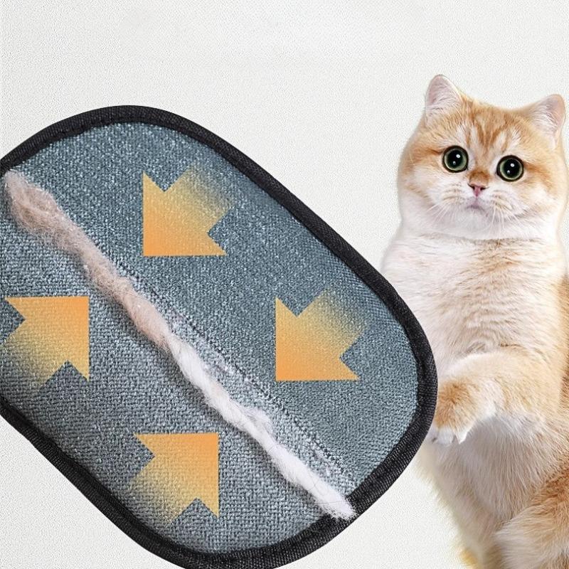 1Pc Pet Hair Cleaner Golden Hair Removal Artifact Cat Hair Sticker Electrostatic Hair Removal Gloves Pet Hair Removal Products