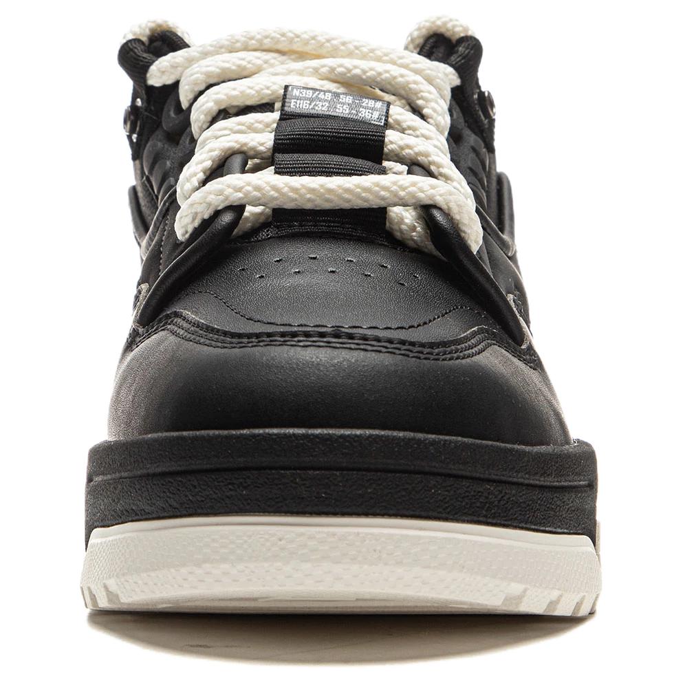 Li Ning 001 BTC Slip Resistant Cushioning Abrasion Resistant Lightweight Low top Skateboard Shoes Men's Black AGCV383-5