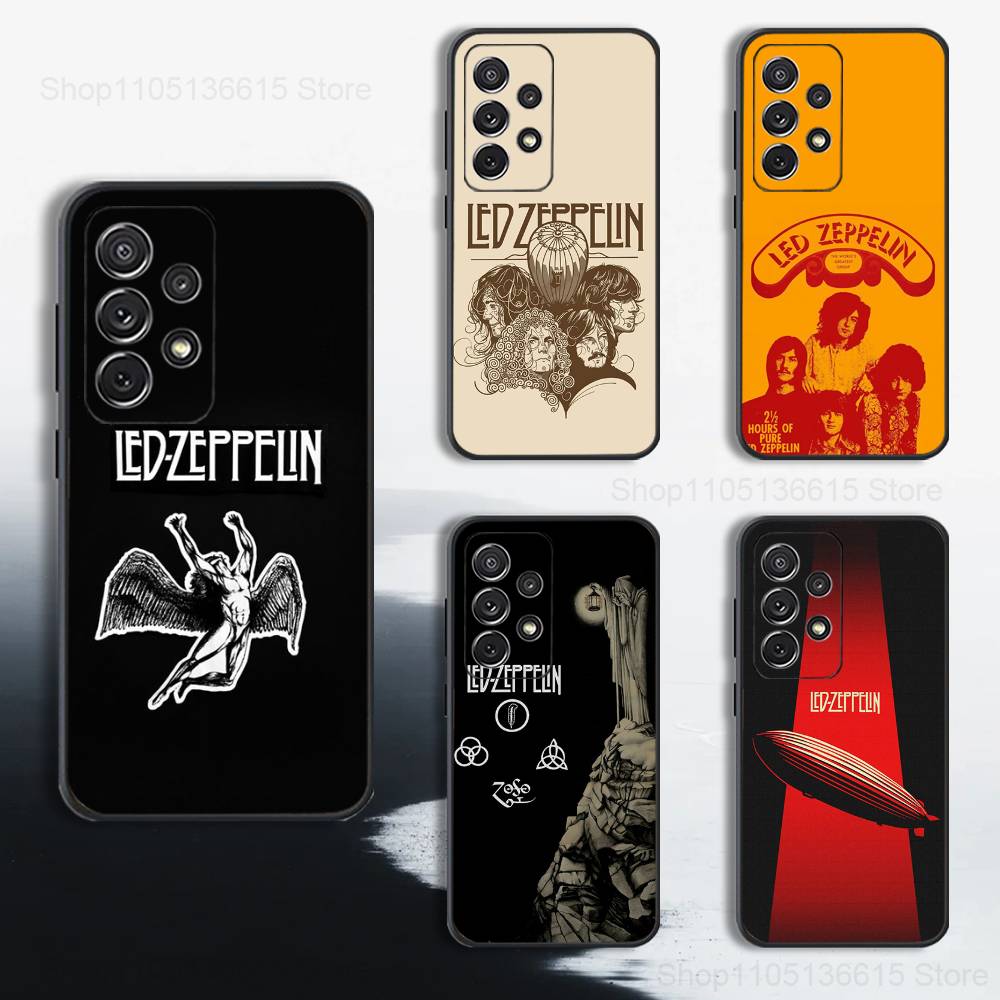 Rock L-Led Z-Zeppelin Kapela Pouzdro Na Telefon Pro Samsung S25,S24,S23,S22,S21,S20,S10,Ultra,Plus,Lite,FE,Měkký Silikonový Černý Kryt