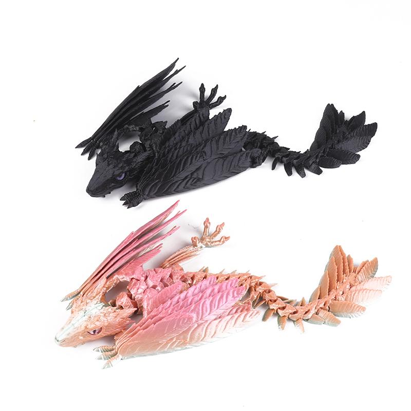 Gefiederter Wyvern Drache 3D gedruckter Drache Beweglicher Drache Drache 3D gedrucktes Spielzeug Desktop Haustier
