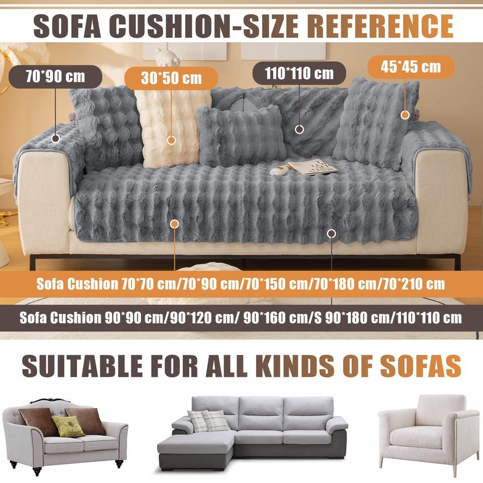 Non-Slip Sofa Cover, Sofa Seat Cushion Cover, Plush Sofa Throw, Couch For 1-4 Seater